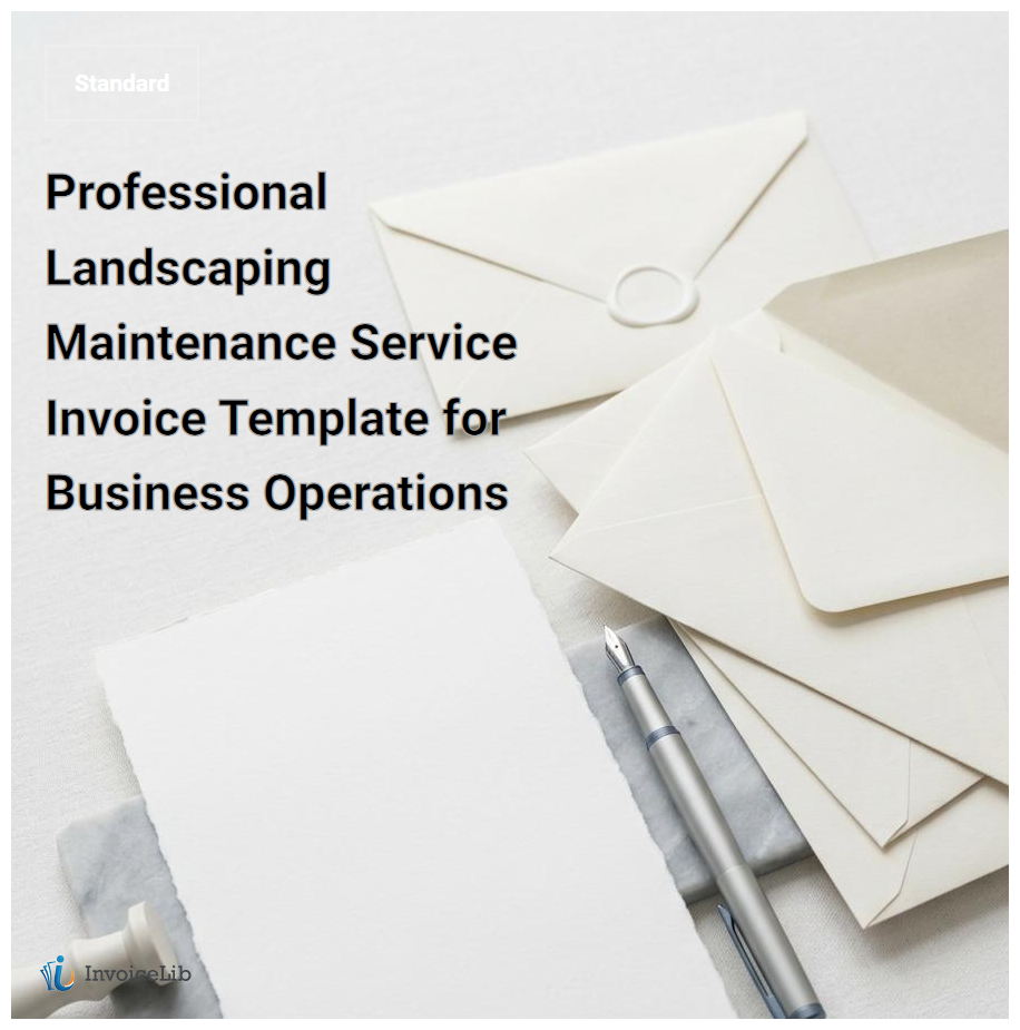 Professional Landscaping Maintenance Service Invoice Template for Business Operations