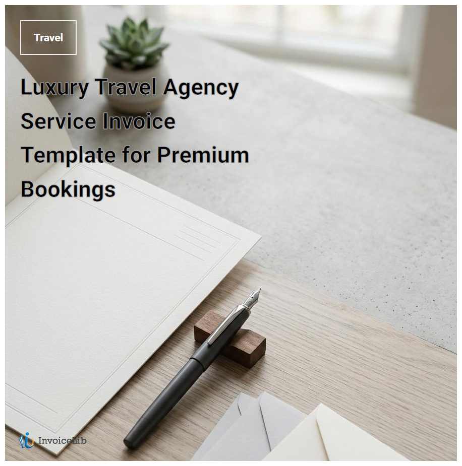 Luxury Travel Agency Service Invoice Template for Premium Bookings