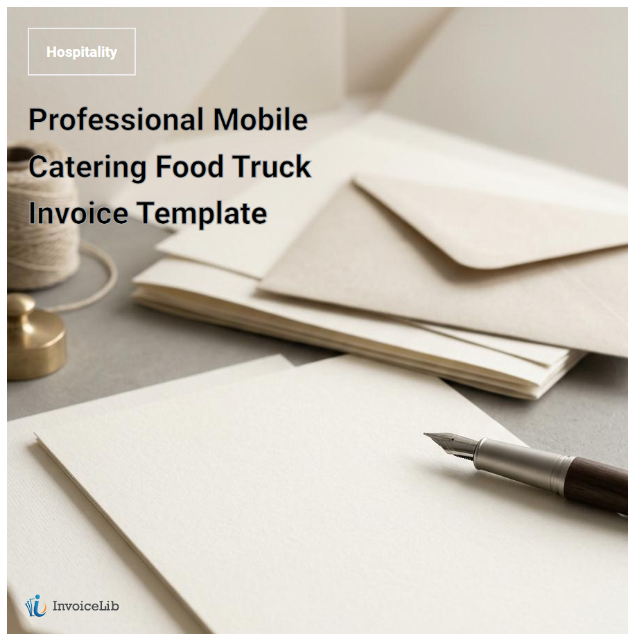 Professional Mobile Catering Food Truck Invoice Template