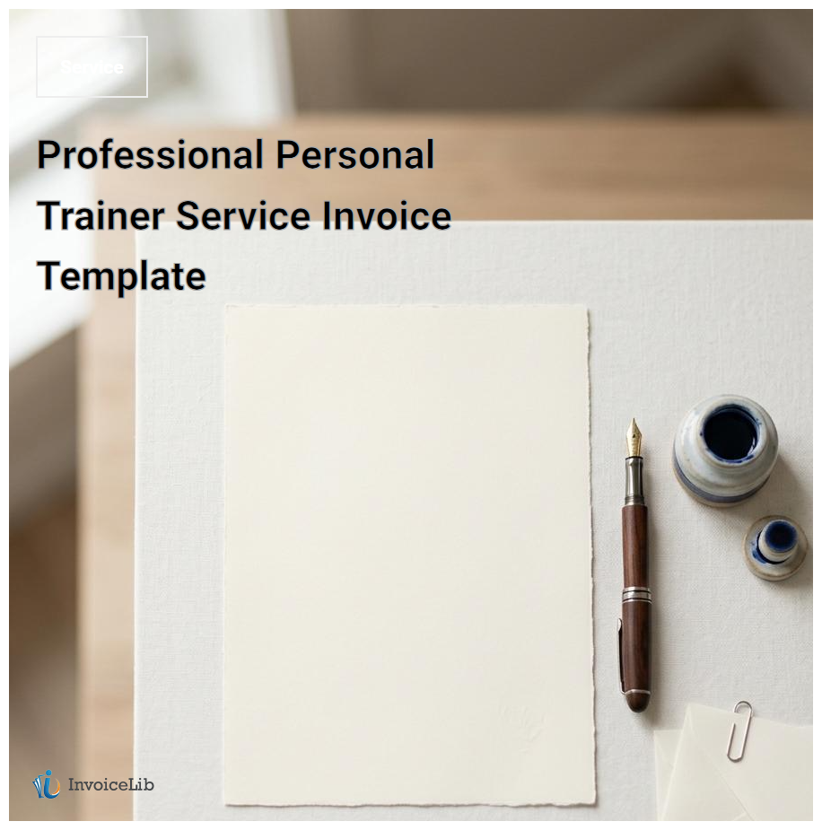 Professional Personal Trainer Service Invoice Template