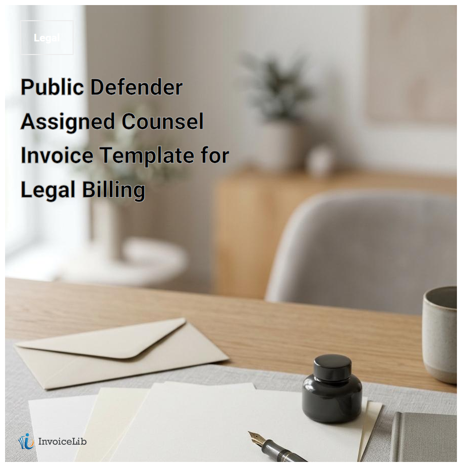 Public Defender Assigned Counsel Invoice Template for Legal Billing