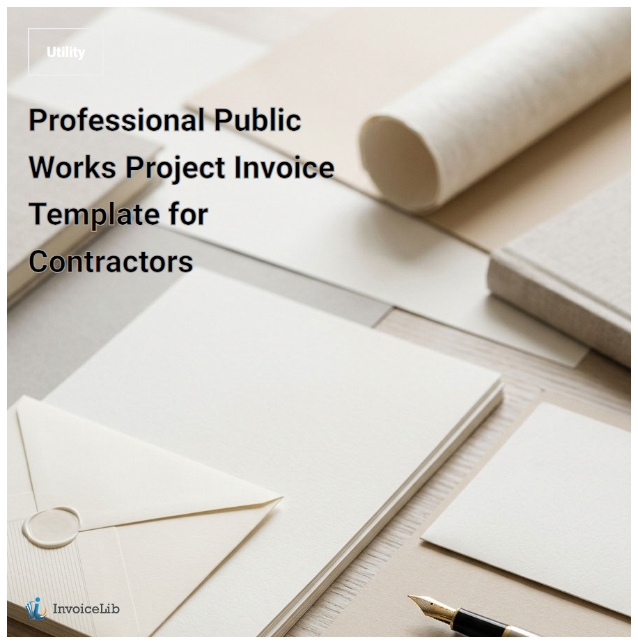 Professional Public Works Project Invoice Template for Contractors