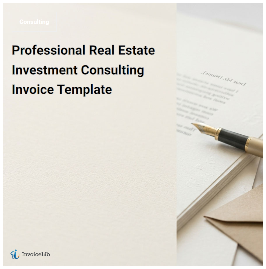 Professional Real Estate Investment Consulting Invoice Template