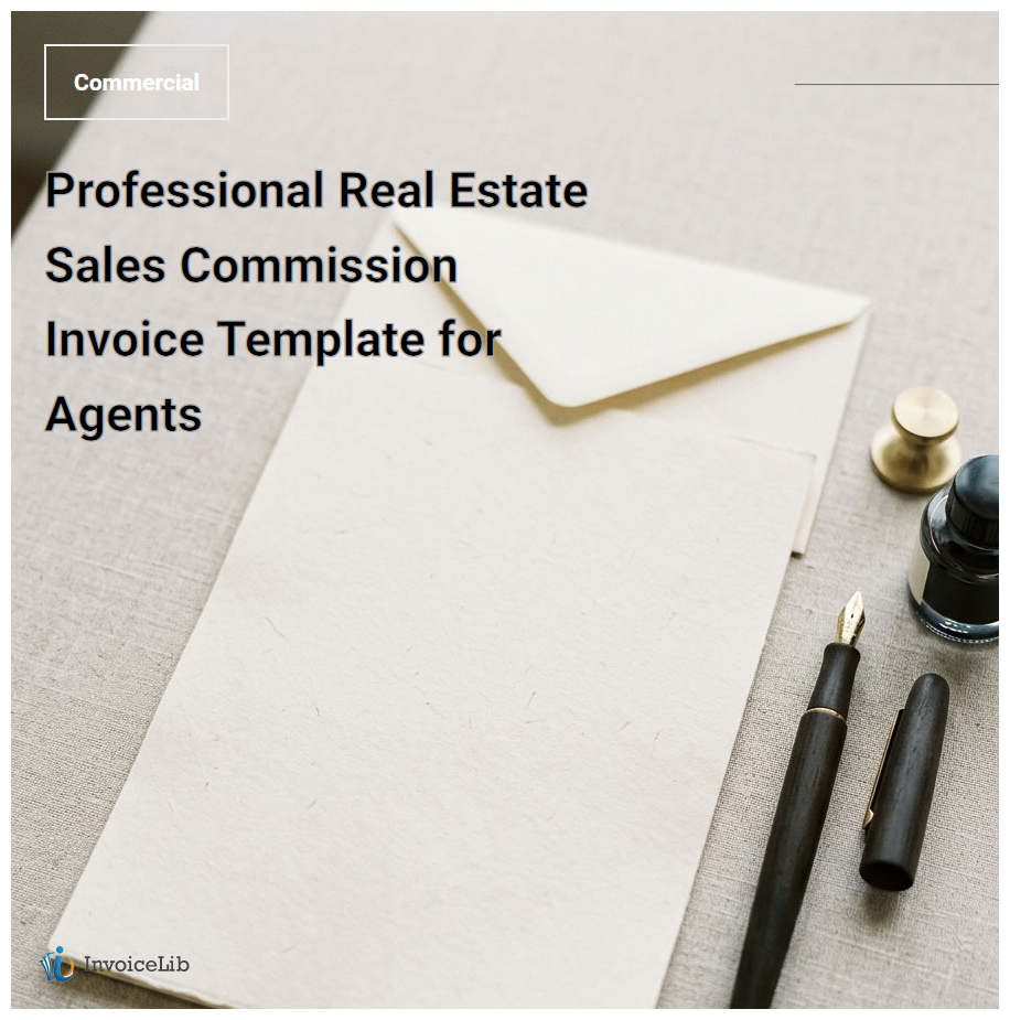 Professional Real Estate Sales Commission Invoice Template for Agents