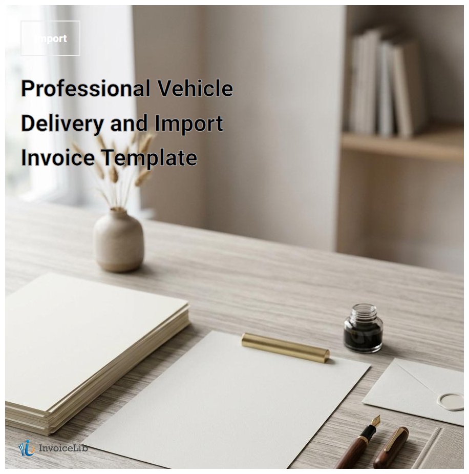 Professional Vehicle Delivery and Import Invoice Template