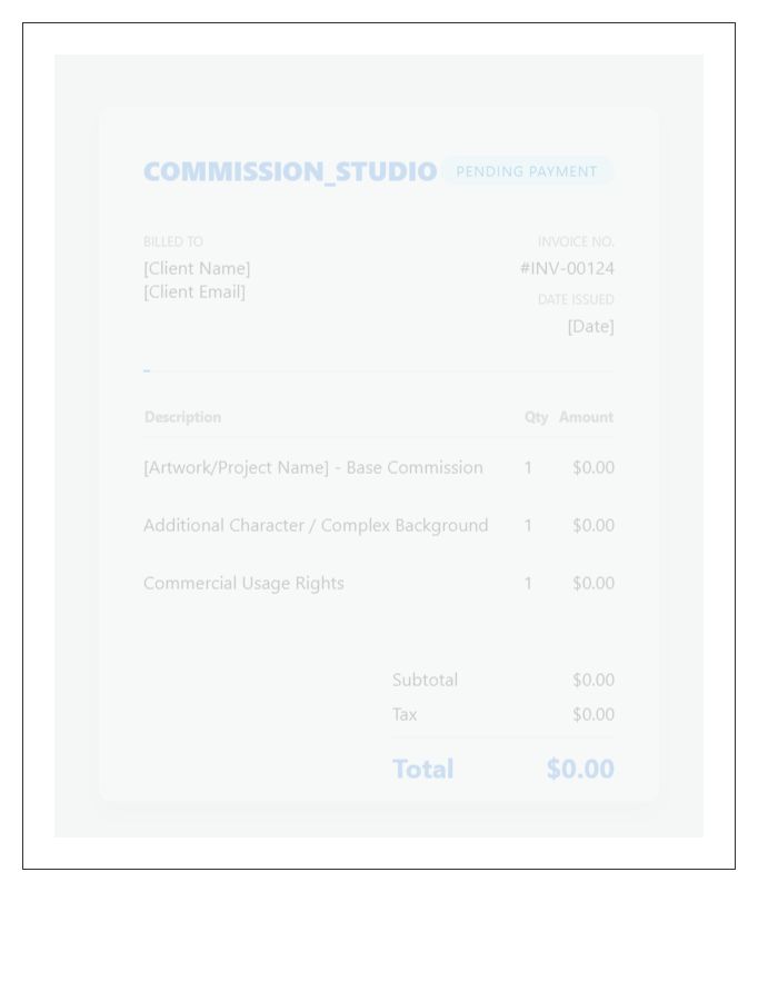 Animated Commission Payment Invoice Template