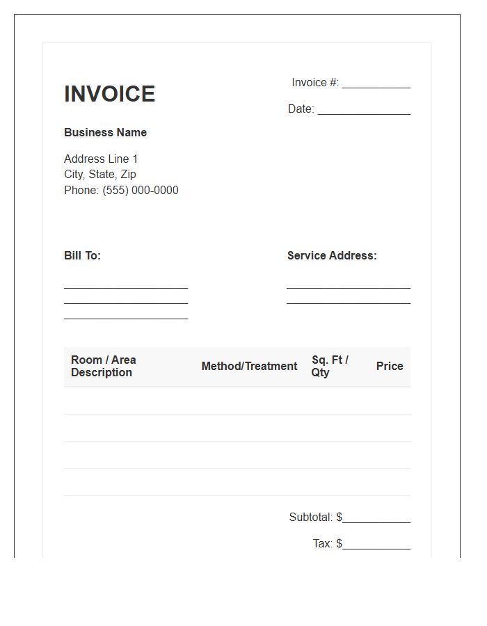 Carpet Cleaning Service Invoice Template