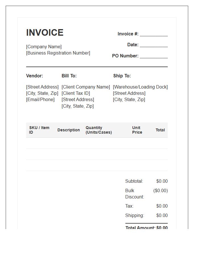 B2B E-commerce Bulk Order Invoice Template