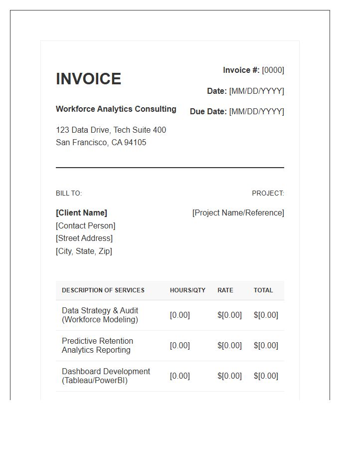 Workforce Analytics Consulting Invoice Template