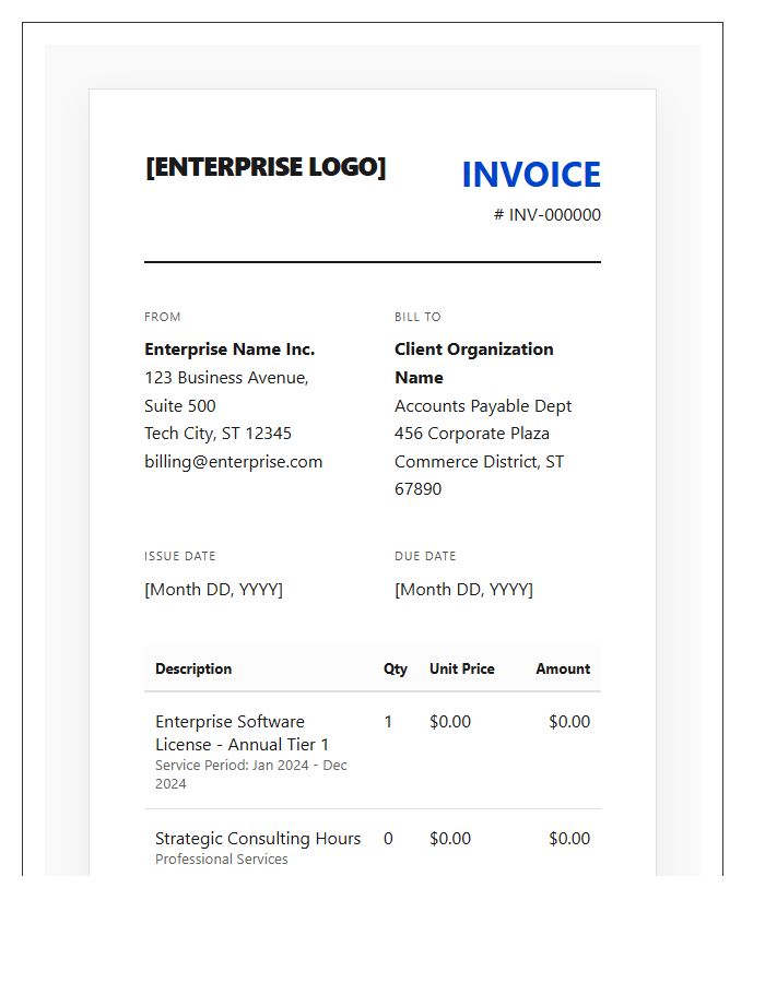 Enterprise Level Digital Invoice Template
