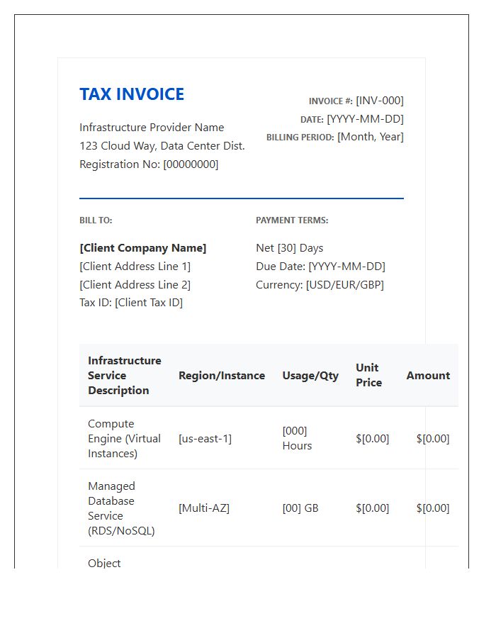 Backend Infrastructure Tax Invoice Template