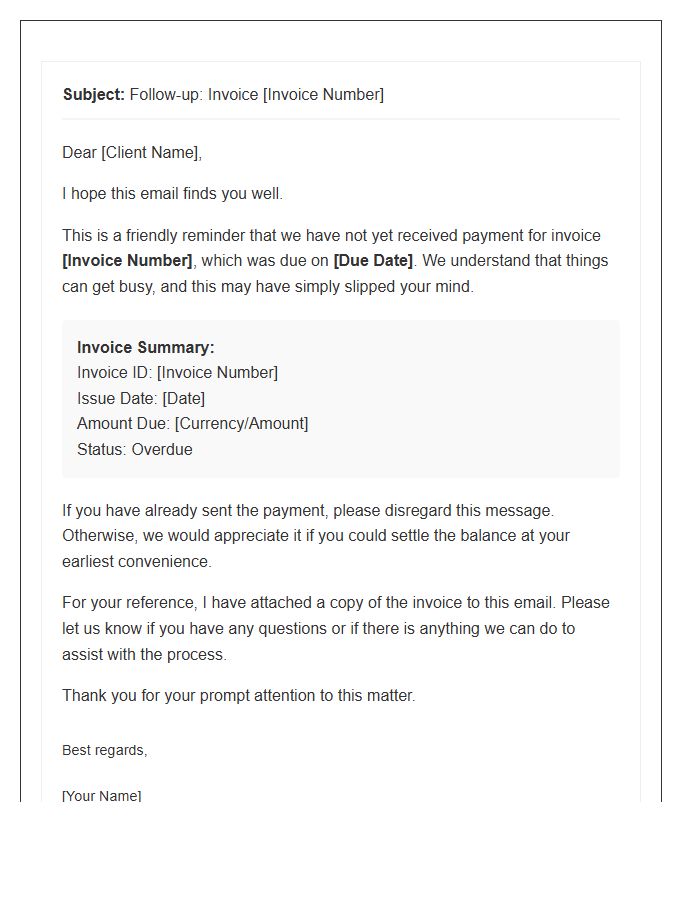 Polite Payment Request Overdue Invoice Template