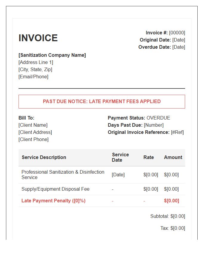 Sanitization Service Late Payment Invoice Template