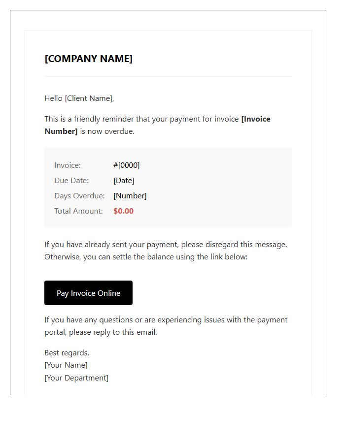 Email Marketing Overdue Invoice Template